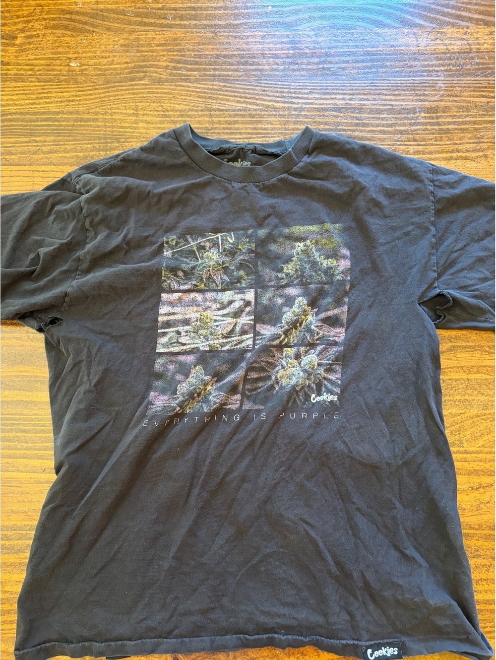 Cookies Black Graphic T-Shirt XL 100% Cotton Everything is Purple